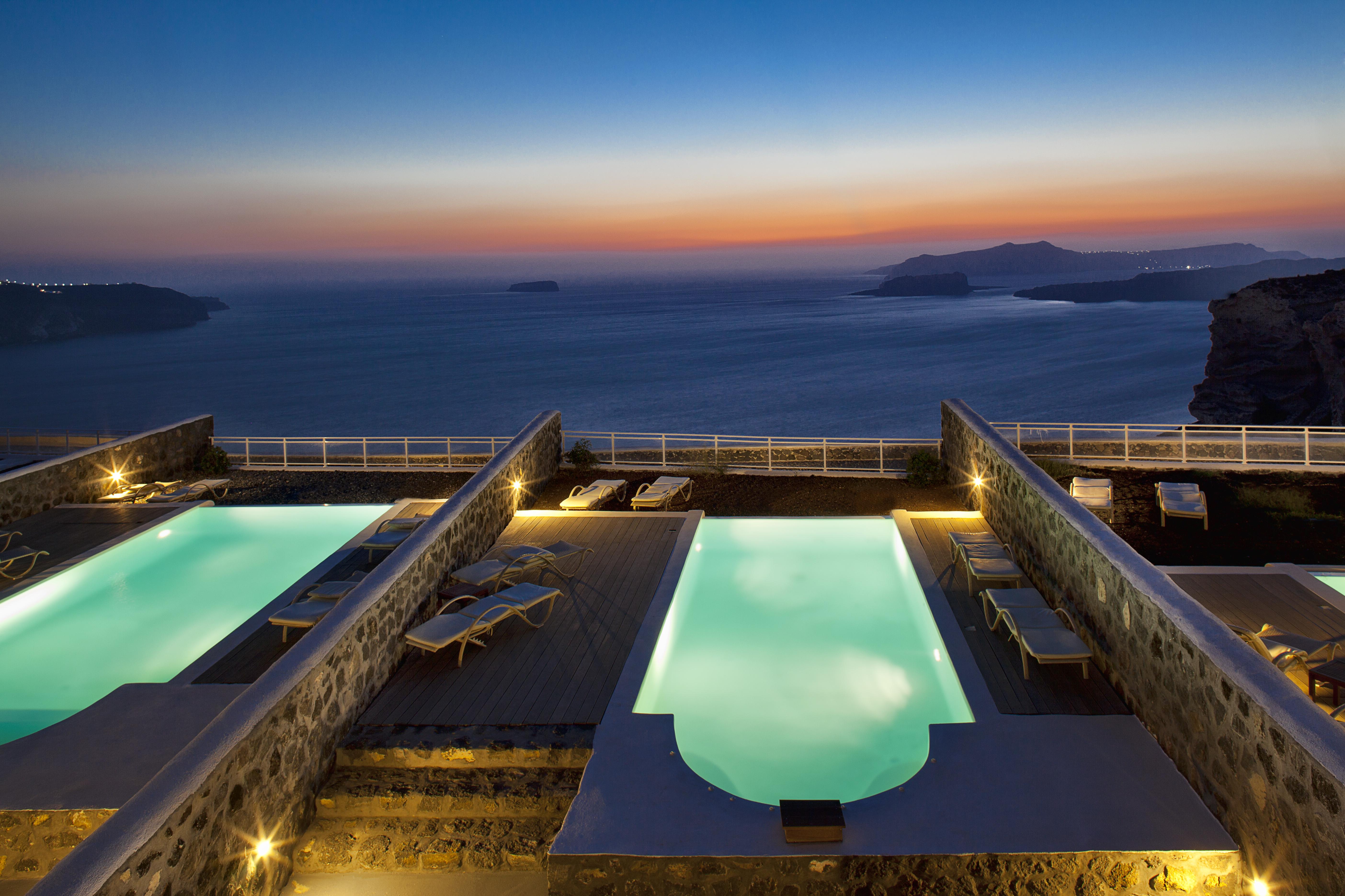 Thermes Luxury Villas And Spa (Adults Only) Megalochori  Exteriör bild